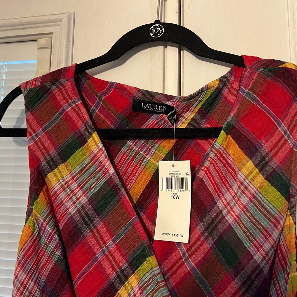Lauren Ralph Lauren Multicolor Plaid Midi Dress